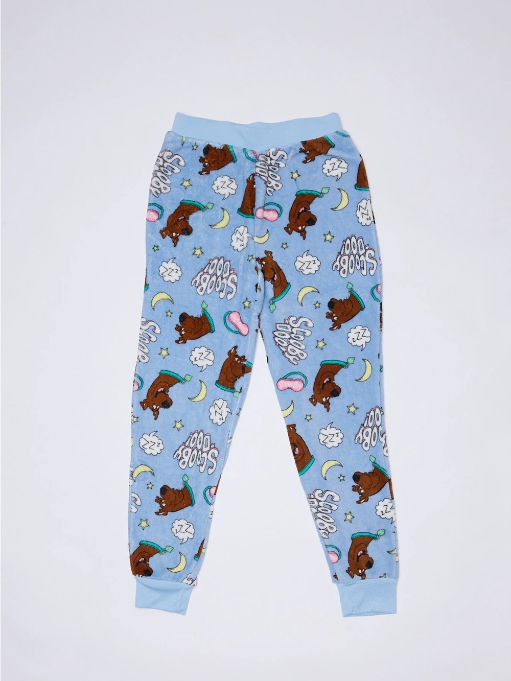 Light Blue Scooby Doo Print Pyjamas- long sleeve top & jogger bottoms